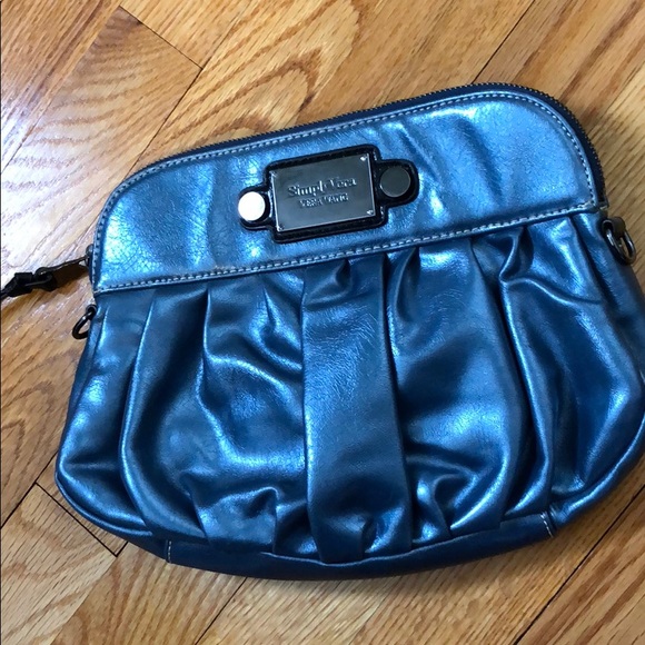 Simply Vera Vera Wang Handbags - BOGO50% - Blue Metallic Clutch